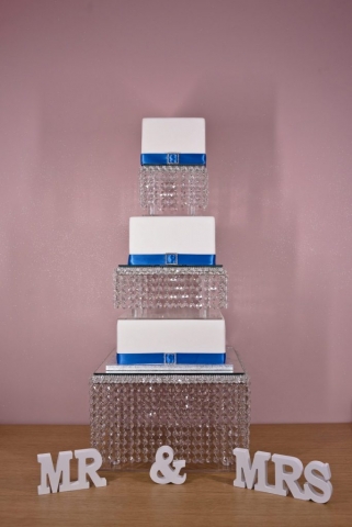 Crystal wedding cake stand
