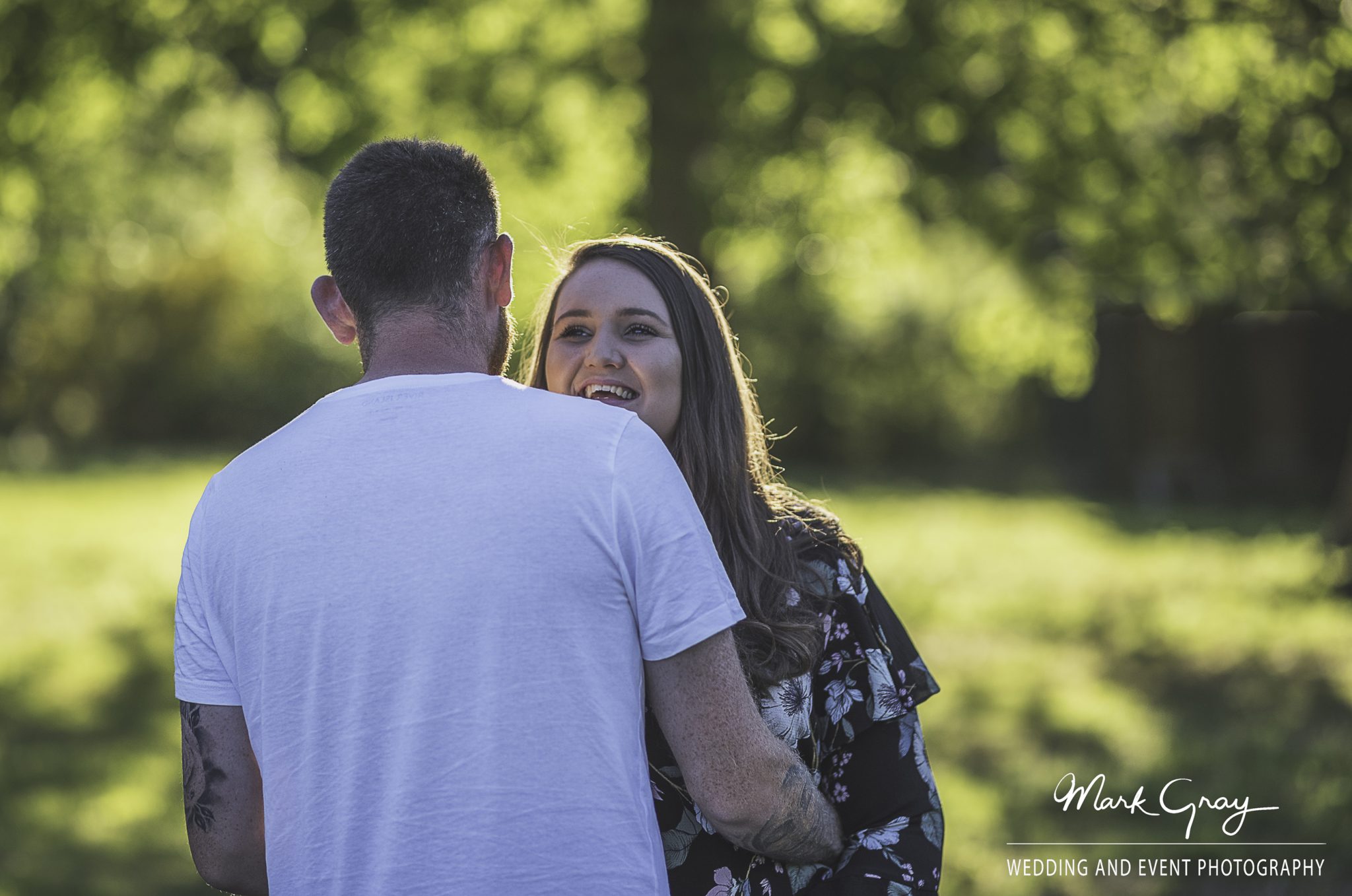 Engaged couple at the Dreys wedding and event venue