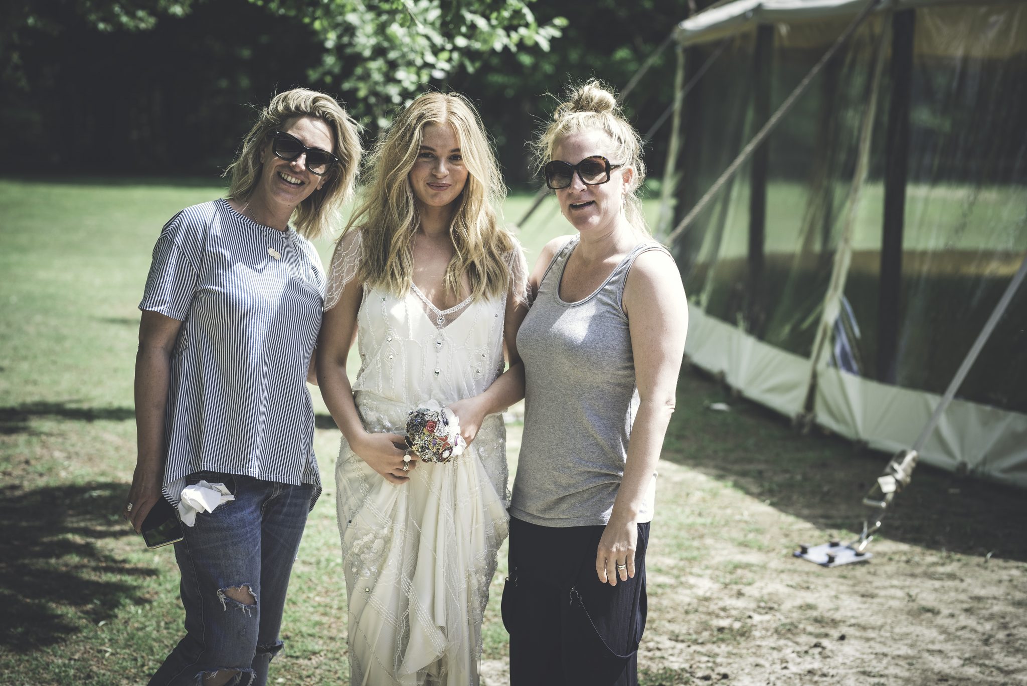 Bohemian bride styled shoot crew the Dreys woodland wedding and event venue