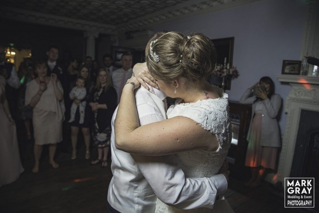 Bride and groom enjoy their first dance at Chilston Park