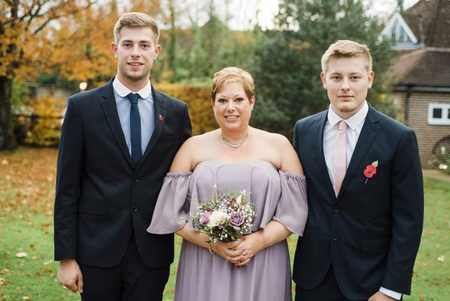 Bridesmaid and sons
